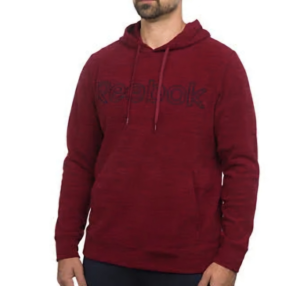 Men's Reebok Size XXL  Melange Logo Polar Fleece Hoodie Pull-Over
